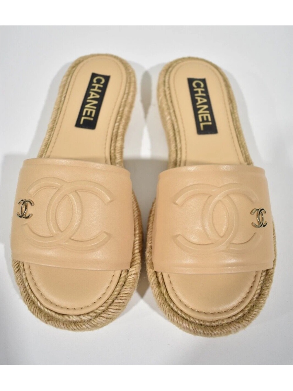 Chanel 23C Beige Lambskin Leather